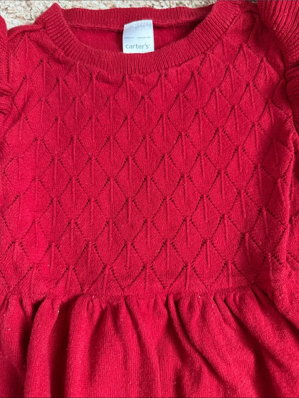 CARTERS TODDLER GIRL LING SLEEVE KNIT SWEATER DRESS